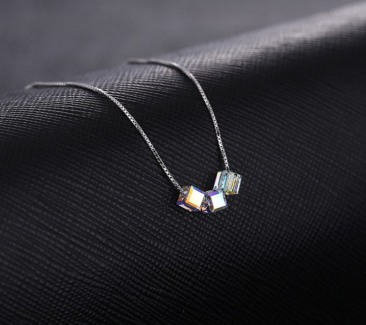 Unicorn AB Crystal Necklace - 925 Sterling Silver