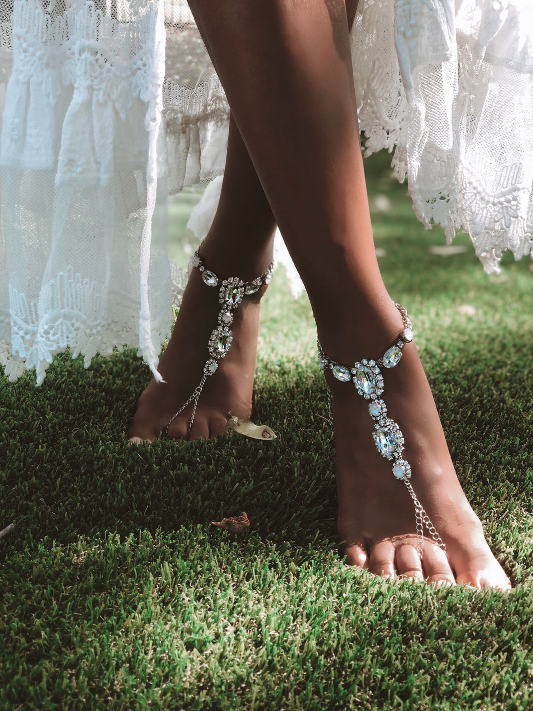 Love Story barefoot sandals - Silver